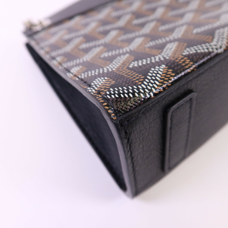 GOYARD 帆布Mini Rouette Souple Bag銀扣鏈帶肩背袋-12