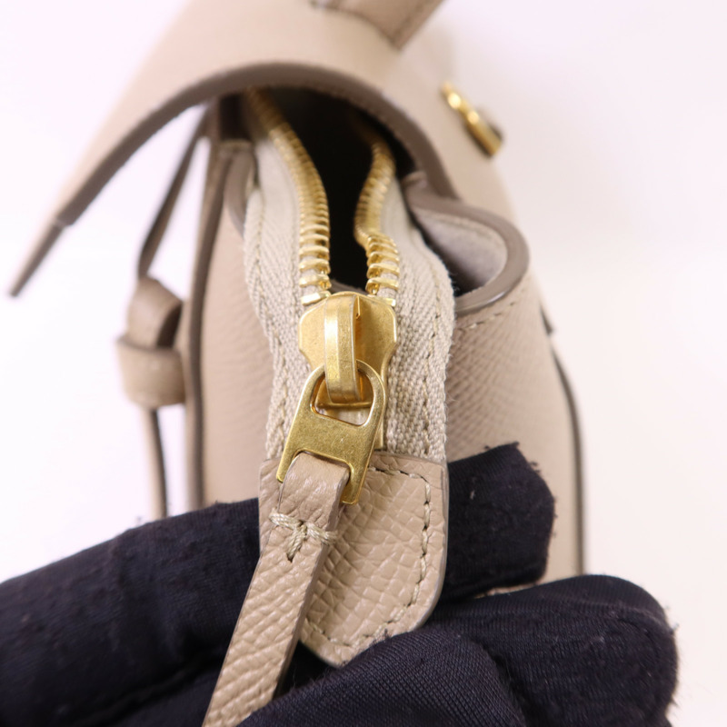 CELINE 牛皮皮革Belt Bag Nano金扣肩背袋-9