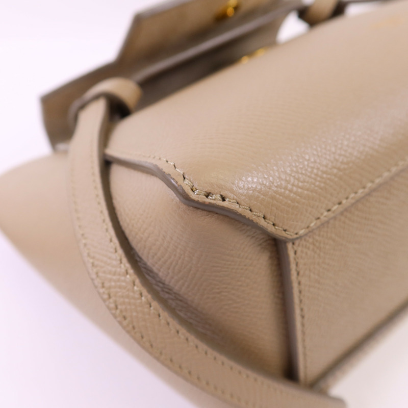 CELINE 牛皮皮革Belt Bag Nano金扣肩背袋-15