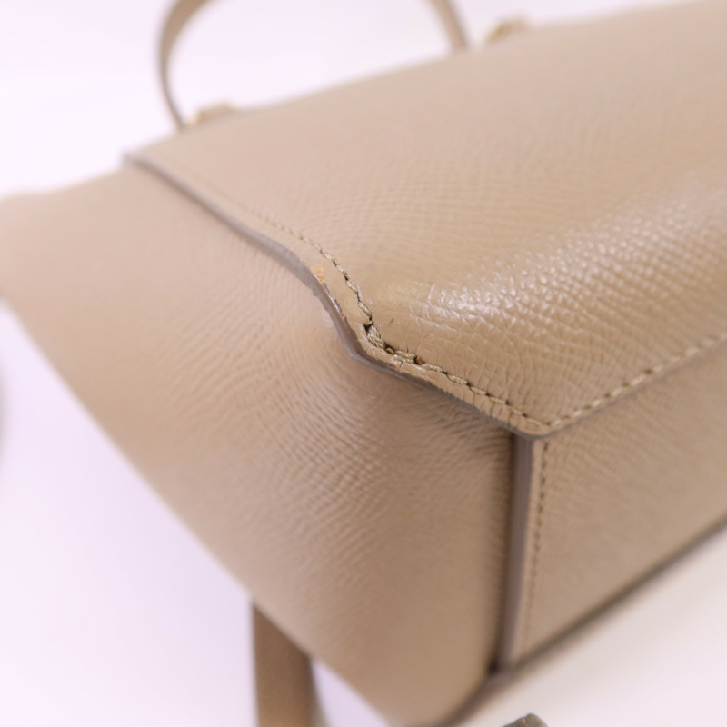 CELINE 牛皮皮革Belt Bag Nano金扣肩背袋-17