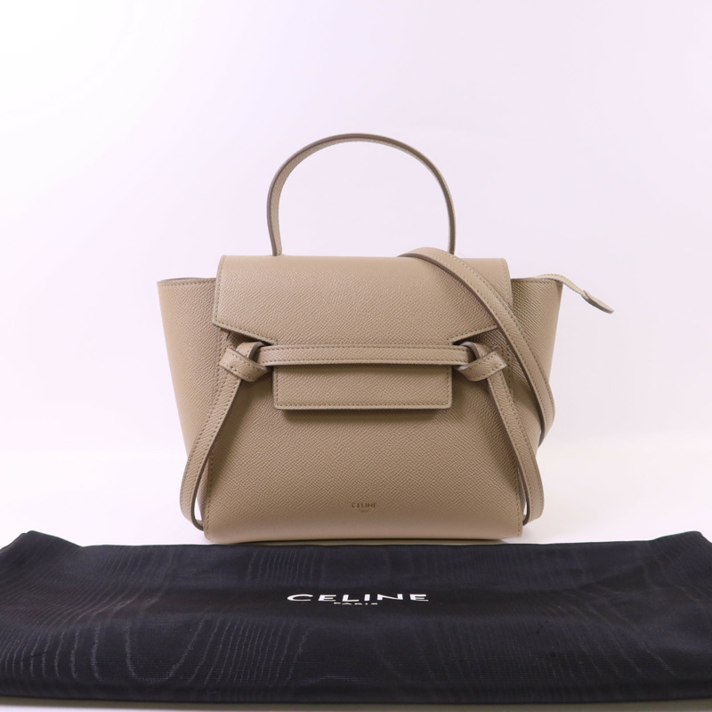 CELINE 牛皮皮革Belt Bag Nano金扣肩背袋-20