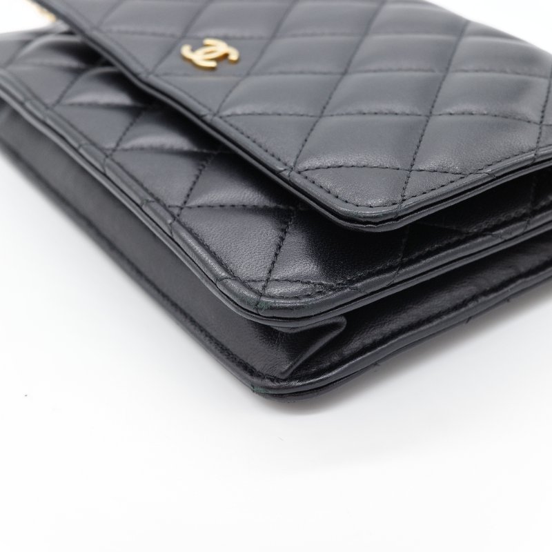 【CP 精選🌟小編推薦】Chanel 香奈兒 Classic Flap 18cm CF 黑色牛皮 菱格紋 金釦 鏈條包 鏈條錢包 斜挎包 單肩包-8