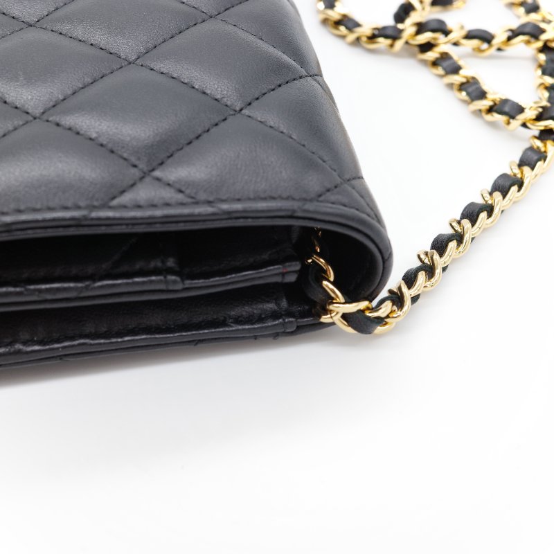 【CP 精選🌟小編推薦】Chanel 香奈兒 Classic Flap 18cm CF 黑色牛皮 菱格紋 金釦 鏈條包 鏈條錢包 斜挎包 單肩包-11