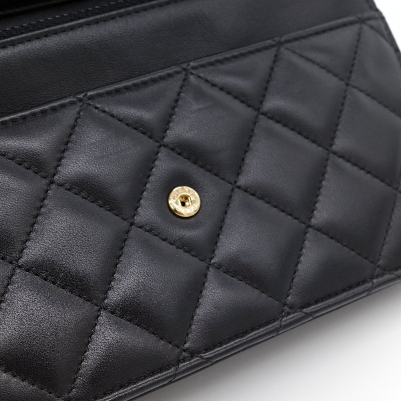 【CP 精選🌟小編推薦】Chanel 香奈兒 Classic Flap 18cm CF 黑色牛皮 菱格紋 金釦 鏈條包 鏈條錢包 斜挎包 單肩包-14