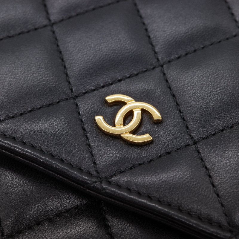 【CP 精選🌟小編推薦】Chanel 香奈兒 Classic Flap 18cm CF 黑色牛皮 菱格紋 金釦 鏈條包 鏈條錢包 斜挎包 單肩包-15