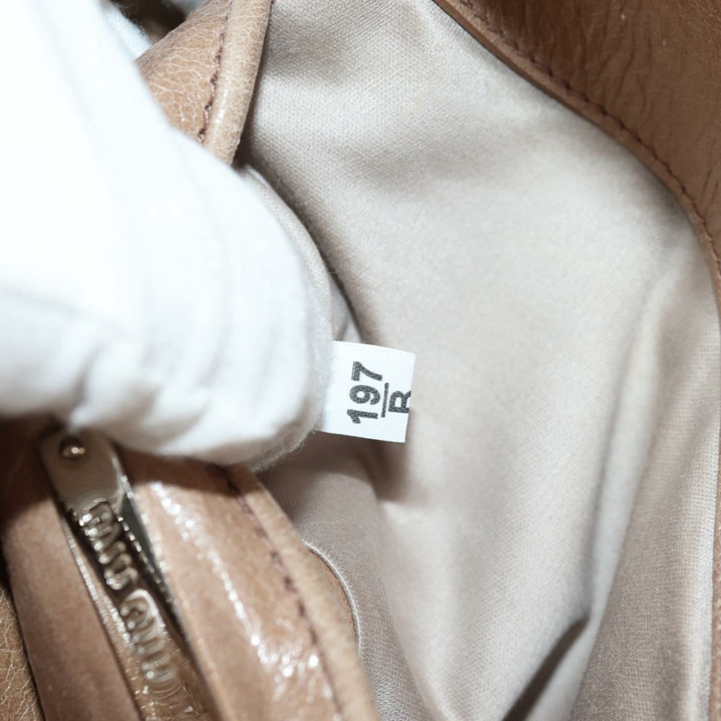 【日本直送】Miu Miu 手提包 皮革 兩用 米色 銀色 正品 am10130V-10