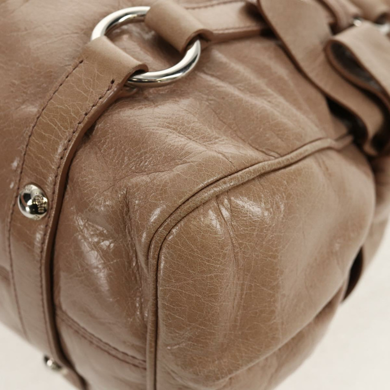 【日本直送】Miu Miu 手提包 皮革 兩用 米色 銀色 正品 am10130V-18