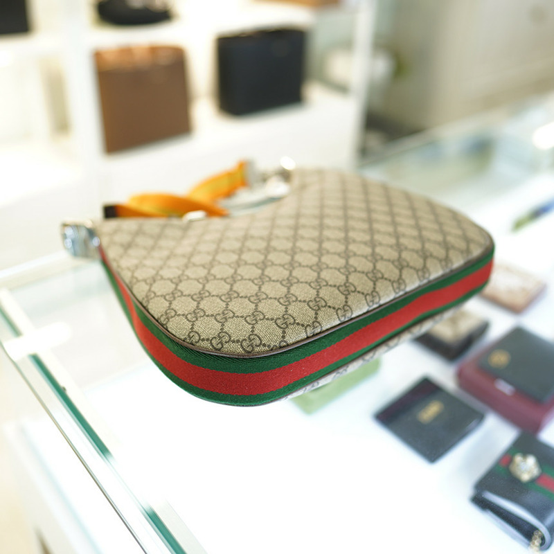 GUCCI 中型單肩包 702823 96GRN 4091 帆布 米色-14
