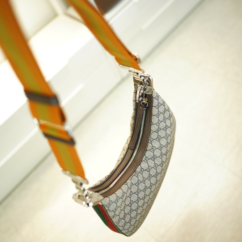 GUCCI 中型單肩包 702823 96GRN 4091 帆布 米色-15