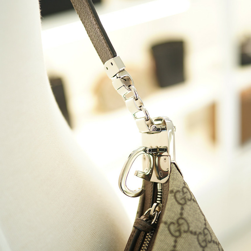 GUCCI 中型單肩包 702823 96GRN 4091 帆布 米色-19