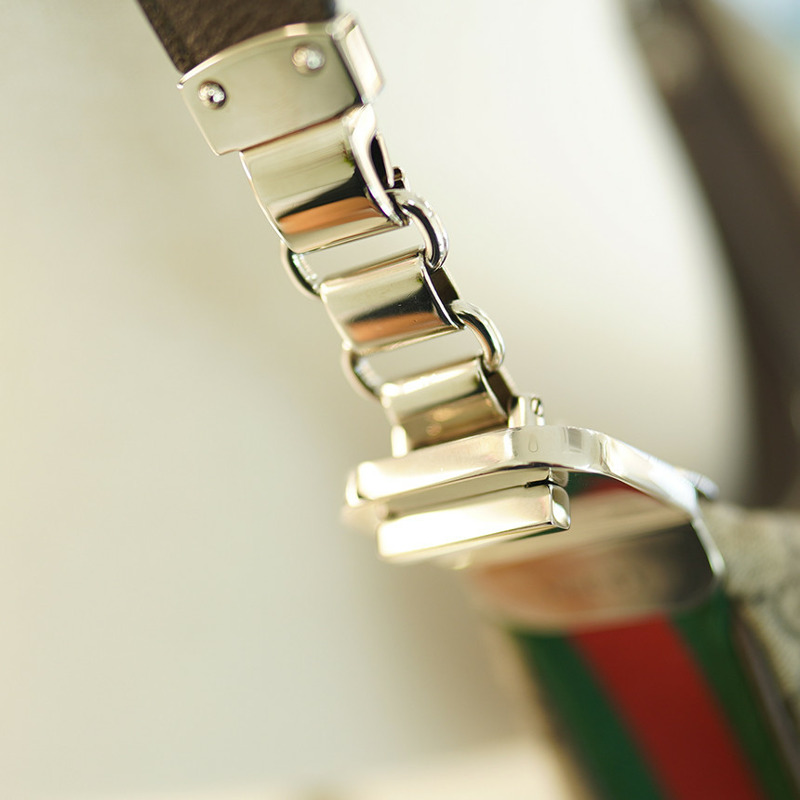 GUCCI 中型單肩包 702823 96GRN 4091 帆布 米色-20