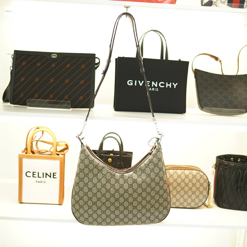 GUCCI 中型單肩包 702823 96GRN 4091 帆布 米色-23
