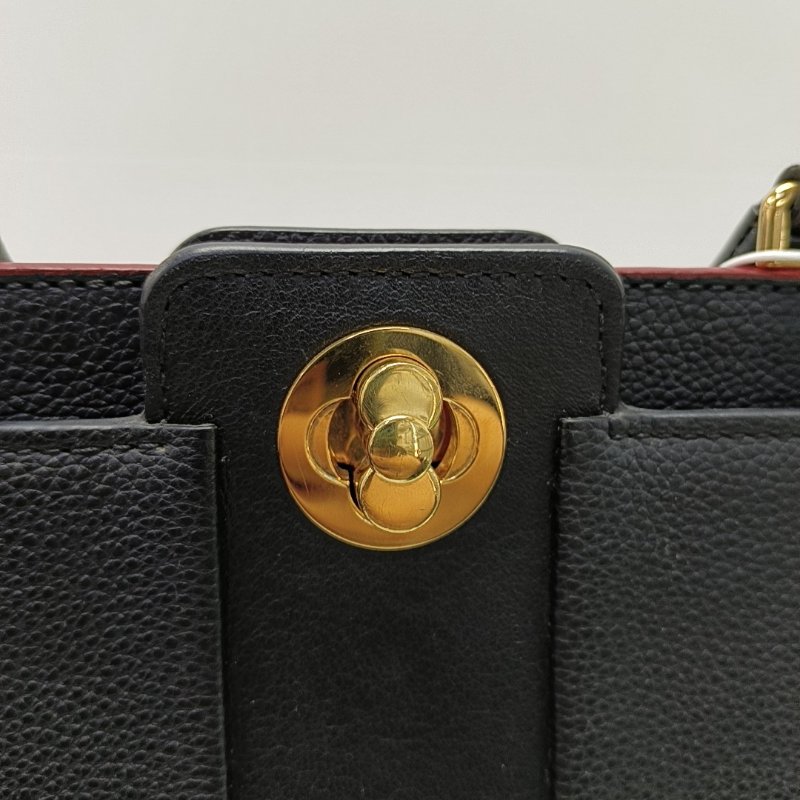 LOUIS VUITTON ASTRID黑色牛皮單肩包手提包斜挎包金色五金可拆卸肩帶-8