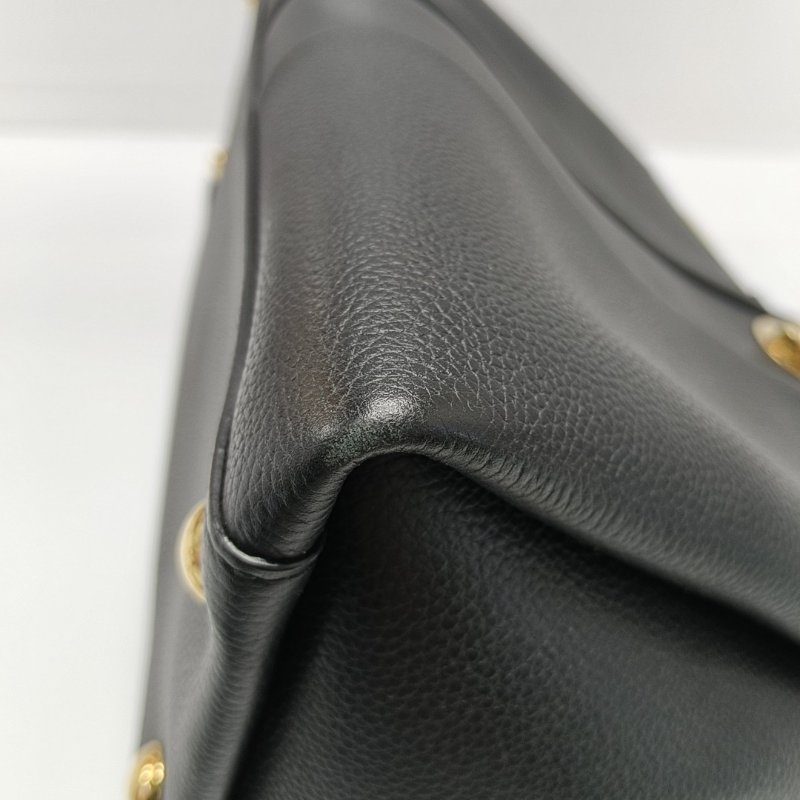 LOUIS VUITTON ASTRID黑色牛皮單肩包手提包斜挎包金色五金可拆卸肩帶-11