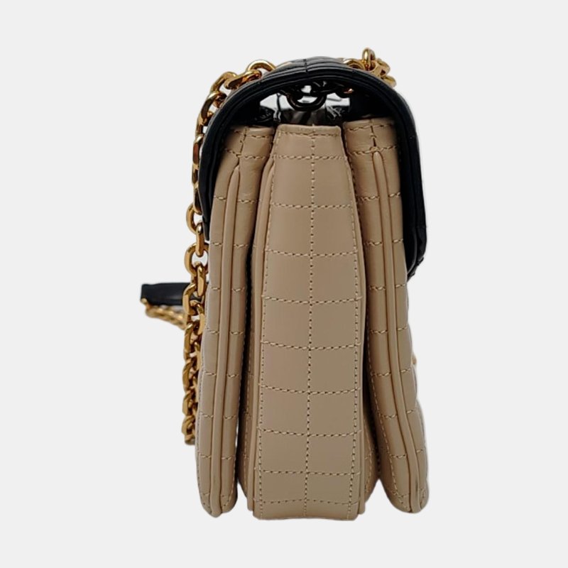 CELINE C 卡其色牛皮單肩包 金色五金-3