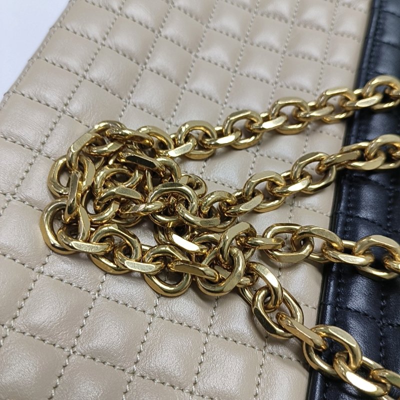 CELINE C 卡其色牛皮單肩包 金色五金-11