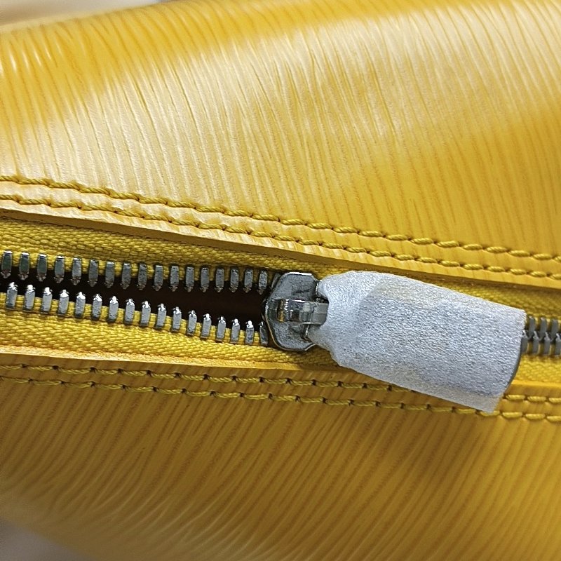 LOUIS VUITTON ALMA小號黃色EPI牛皮壓紋貝殼包手提包 銀色五金-14