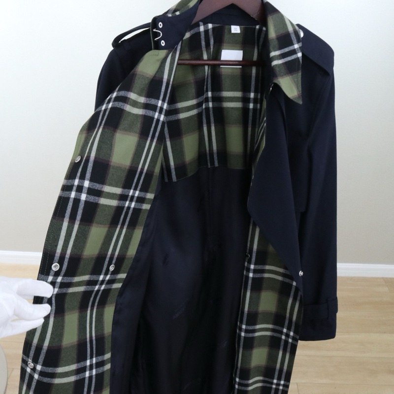 98新，巴寶莉女士風衣，UK8/38碼，深藍色，配件無-6