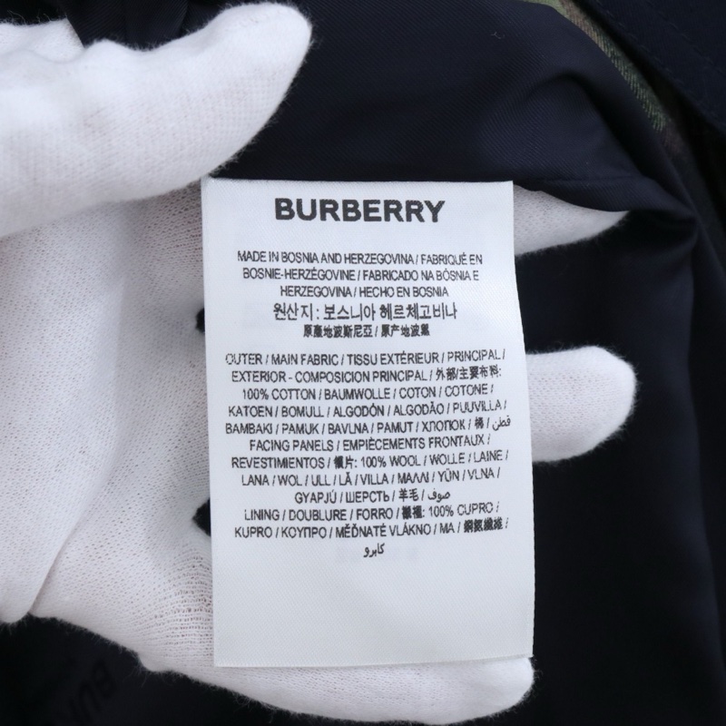 98新，巴寶莉女士風衣，UK8/38碼，深藍色，配件無-8