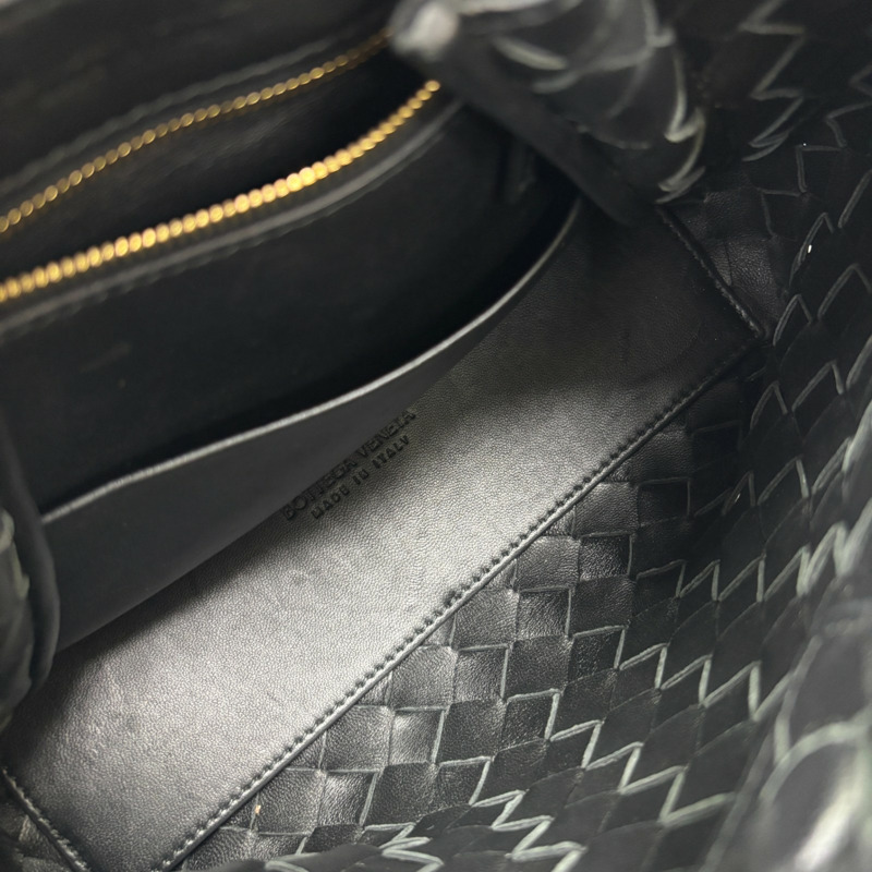 黑色 羊皮編織 Small Andiamo 兩用包【BOTTEGA VENETA BV 寶緹嘉】 766014-4