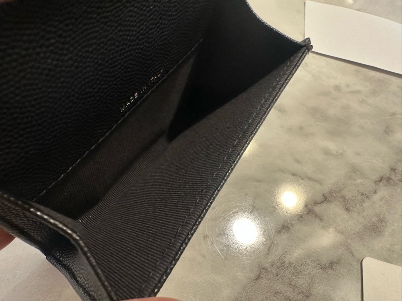 Chanel 黑荔枝皮霧銀釦Boy下蓋卡包A80603-6