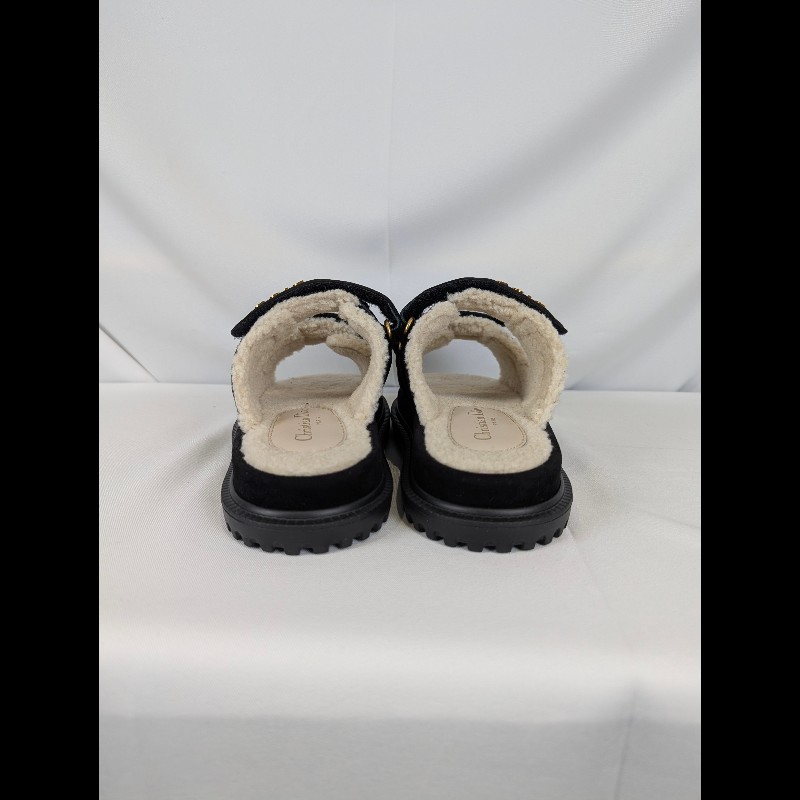 莉亞精品♡Dior dioract麂皮面羊皮涼鞋 尺碼37 全新閒置-5