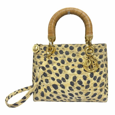 DIOR 中古 Lady Dior 戴妃包 五格 2用袋