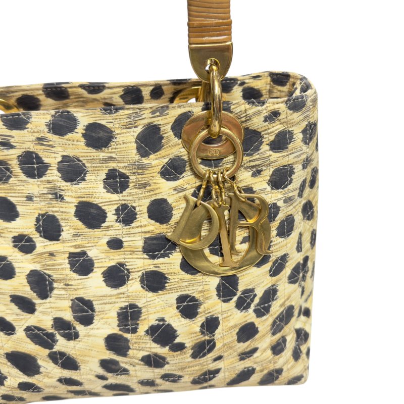 DIOR 中古 Lady Dior 戴妃包 五格 2用袋-2