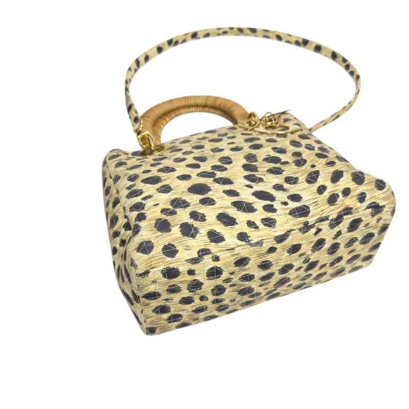 DIOR 中古 Lady Dior 戴妃包 五格 2用袋-7