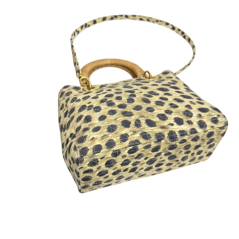 DIOR 中古 Lady Dior 戴妃包 五格 2用袋-9