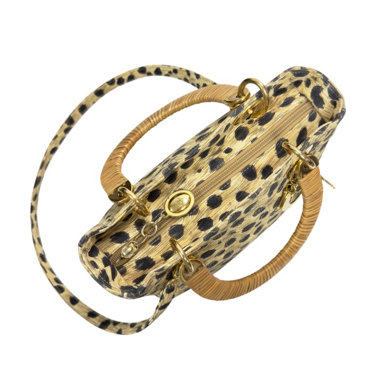 DIOR 中古 Lady Dior 戴妃包 五格 2用袋-12