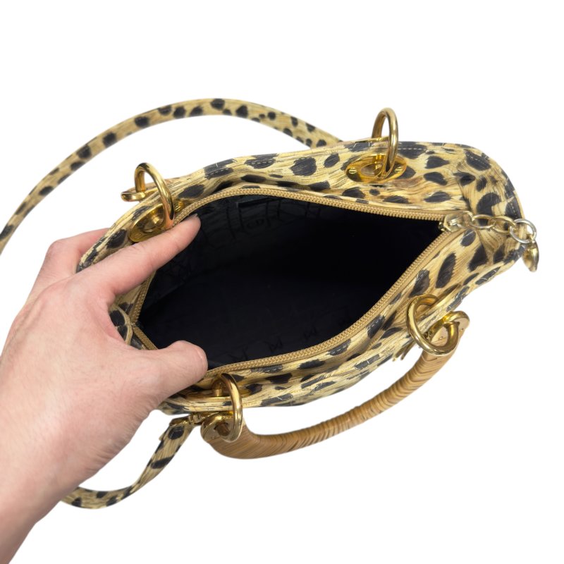 DIOR 中古 Lady Dior 戴妃包 五格 2用袋-13