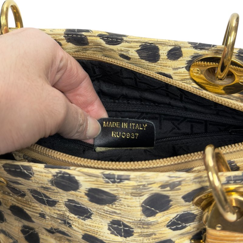 DIOR 中古 Lady Dior 戴妃包 五格 2用袋-15