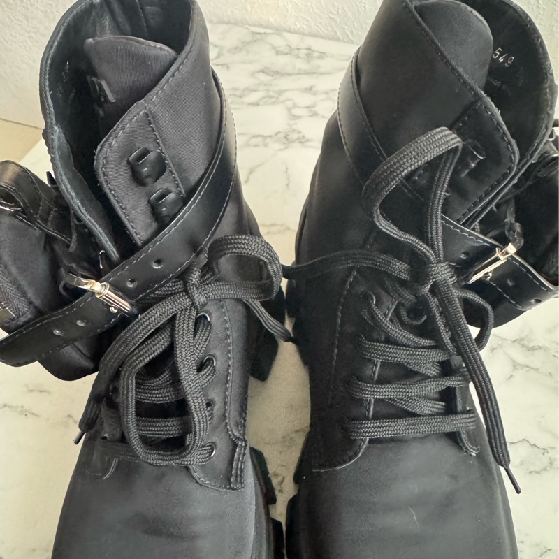 prada尼龍厚底軍靴(側邊兩個小包)-15