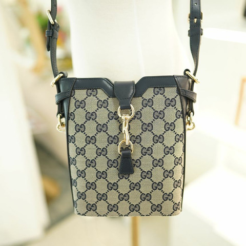 GUCCI 小號單肩包 海軍藍帆布 782919 FADAC 8559