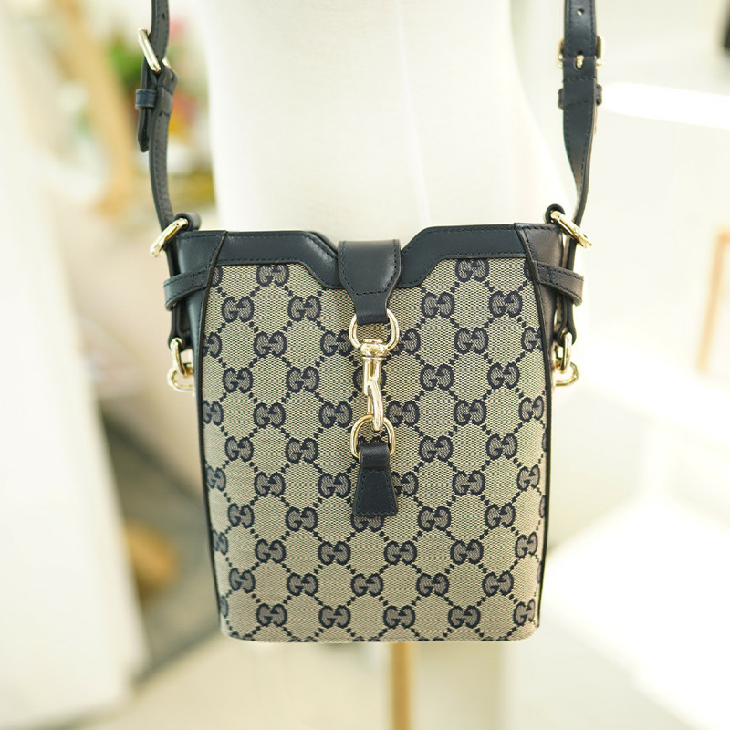 GUCCI 小號單肩包 海軍藍帆布 782919 FADAC 8559-8