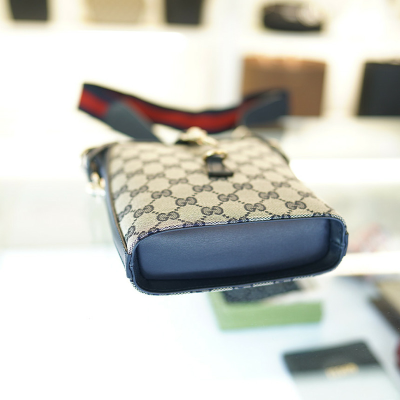 GUCCI 小號單肩包 海軍藍帆布 782919 FADAC 8559-14