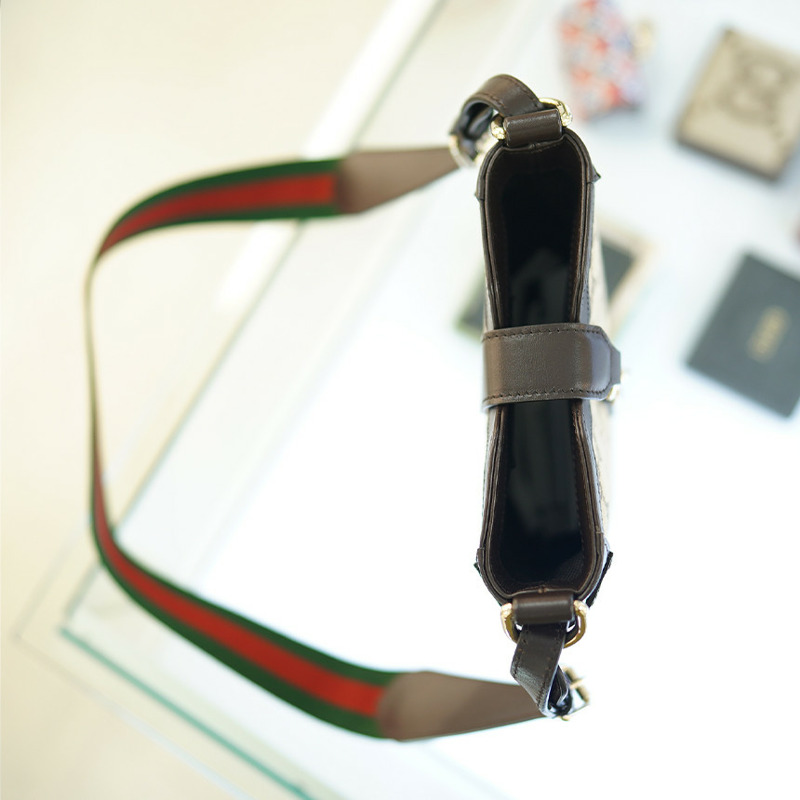 GUCCI 小號肩背包 米色/烏木色帆布 782919 FADAC 9762-14