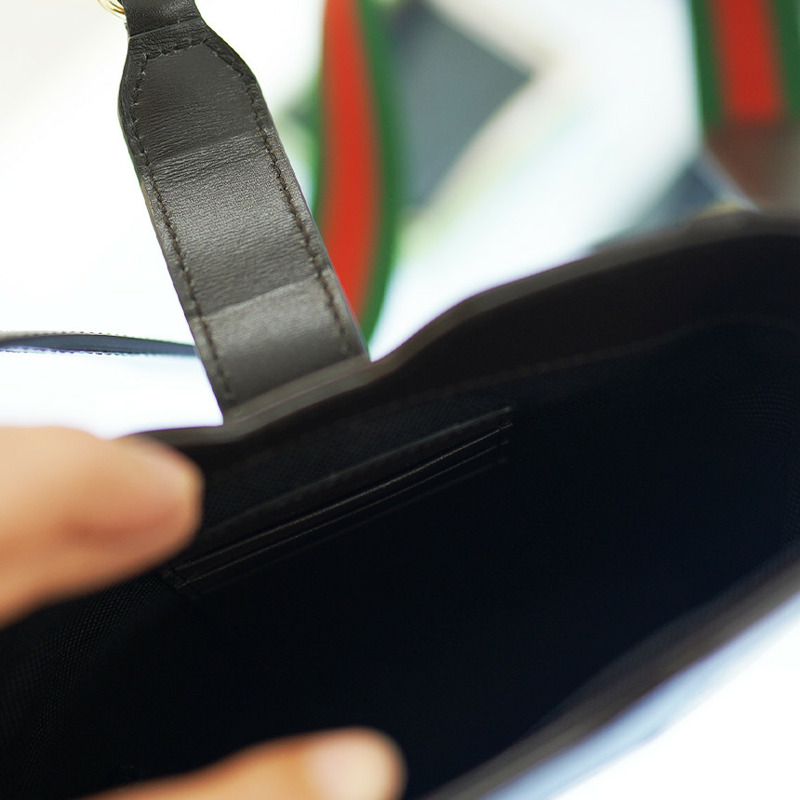 GUCCI 小號肩背包 米色/烏木色帆布 782919 FADAC 9762-17