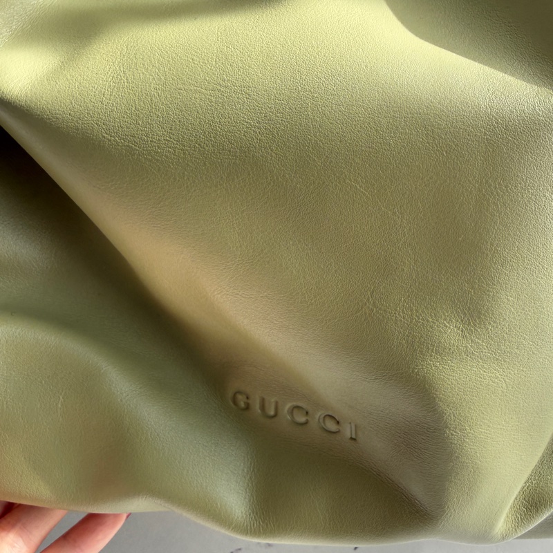 Gucci 牛油果綠超級好看的肩背包垂垂度很漂亮-1