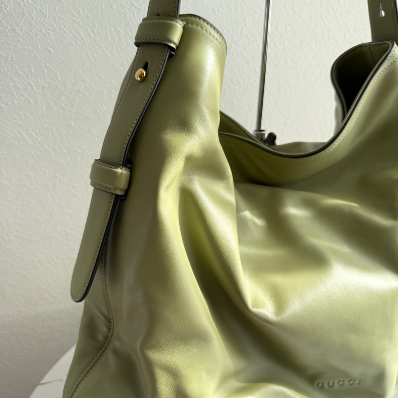 Gucci 牛油果綠超級好看的肩背包垂垂度很漂亮-2