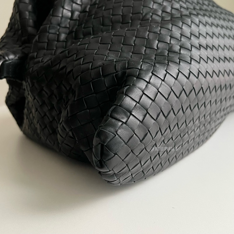 BV 小羊皮編織手提包/肩背包（三種不同的背法） 黑色-5