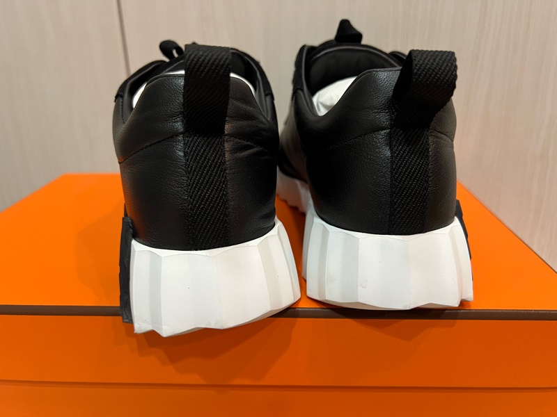 Hermes 愛馬仕bouncing 黑麂皮+黑皮革休閒鞋（9成新）-5