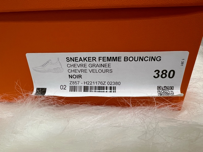 Hermes 愛馬仕bouncing 黑麂皮+黑皮革休閒鞋（9成新）-9