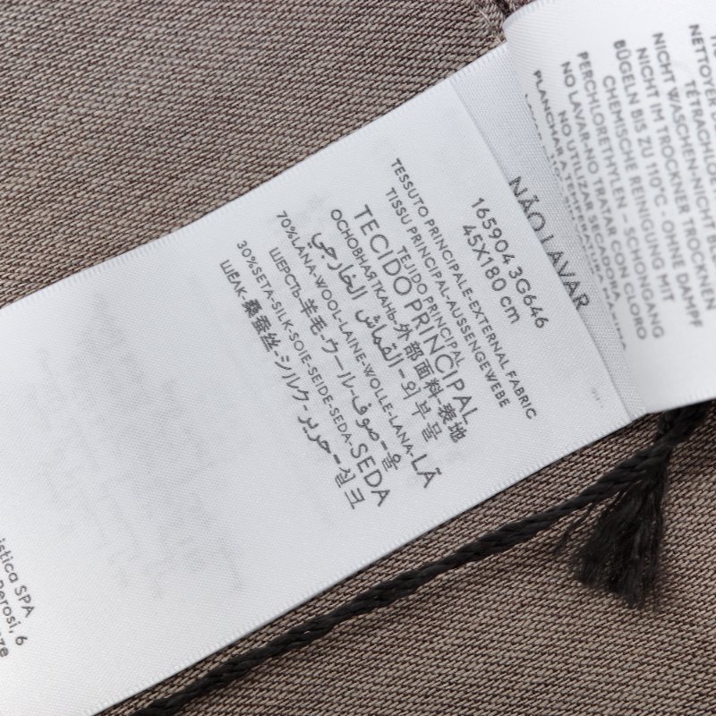 (閒置品♥️吊牌紙袋有)Gucci 古馳 經典 提花 奶棕色 GG 花紋 兩色 桑蠶絲 長款 圍巾-3