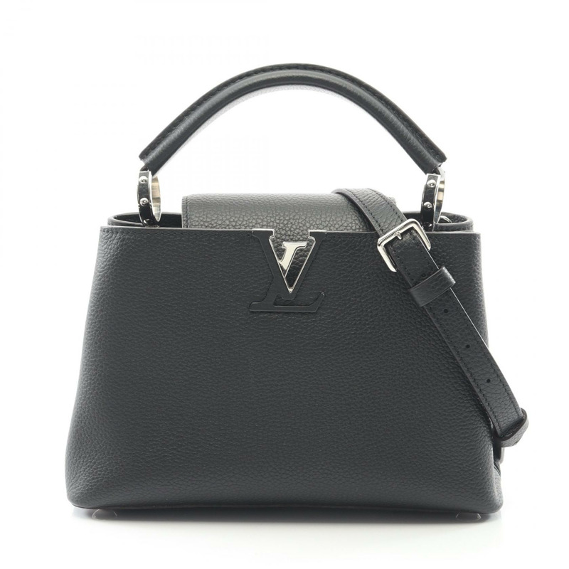 路易威登 Capucines BB 肩挎斜背包 M94586 黑色皮革 二手-0