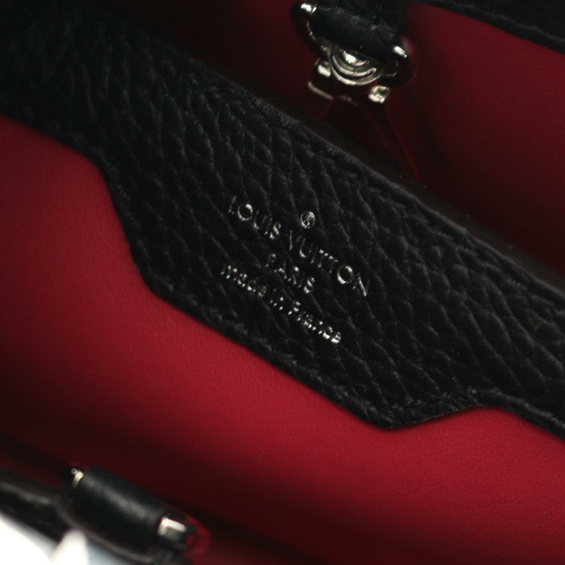 路易威登 Capucines BB 肩挎斜背包 M94586 黑色皮革 二手-3