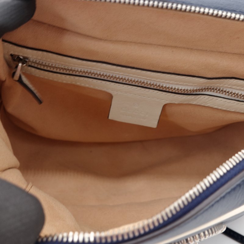 【CP 精選🌟小編推薦】Gucci 古馳 Marmont 深藍色 牛皮 銀扣 竹節 手提包 鏈條包 斜挎包 單肩包-10