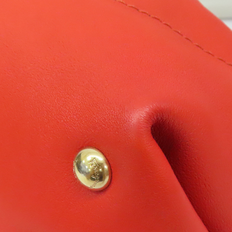 紅色牛皮 Gancini 肩背包【Salvatore Ferragamo 費拉格慕】-11