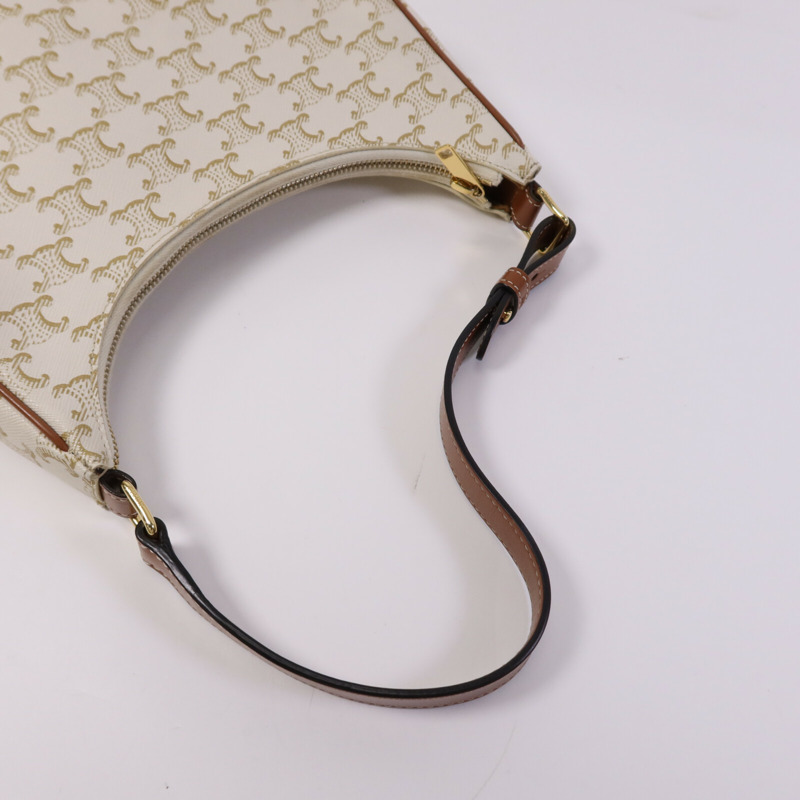 CELINE 塗層帆布Ava金扣肩背袋-8